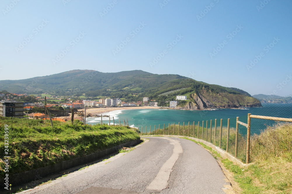 Coastline in Bakio town, Basque country, Spain	