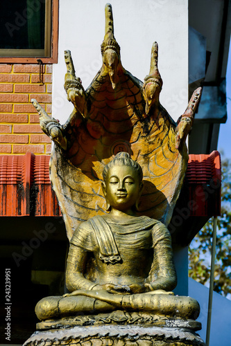 Canvas Print statue of buddha in thailand, digital photo picture as a background