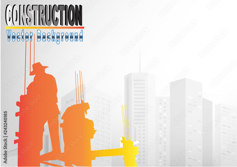 Obraz premium Construction vector background