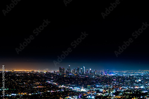 Los Angeles Skyline at Night at Griffith Observatory