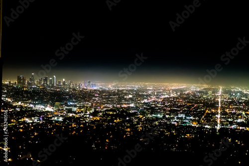 Los Angeles Skyline at Night at Griffith Observatory