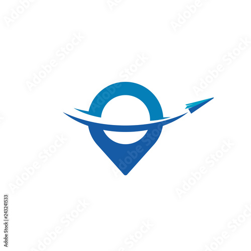 Paper Airplane Travel Logo Design Inspration