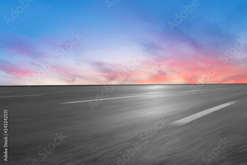 Air highway asphalt road and beautiful sky scenery © 昊 周