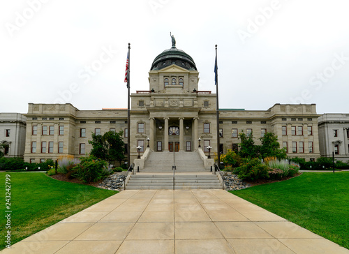 Montana State Capitol Building under an overcast sky