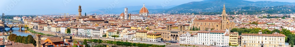 High Def Panorama of Florence Italy during mid day