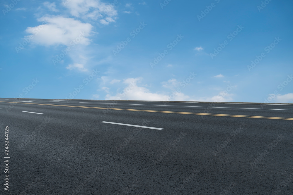Fototapeta premium Air highway asphalt road and beautiful sky scenery