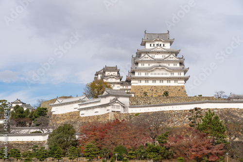 Himeji castle, a hilltop Japanese castle complex in city of Himeji, Japan