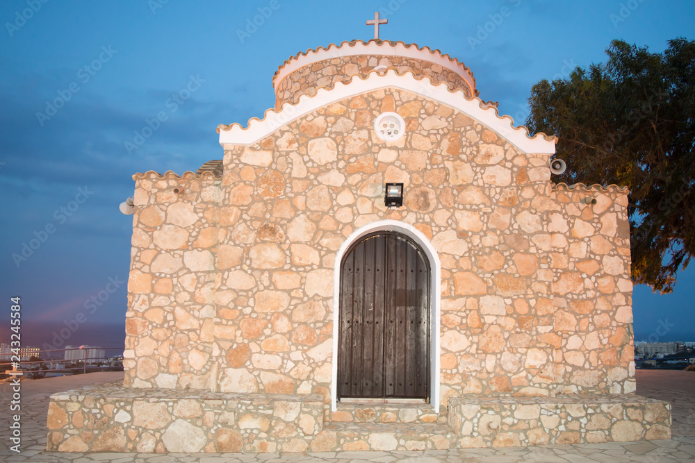 Church of Profitis Elias on Protaras, Cyprus on June 11, 2018.