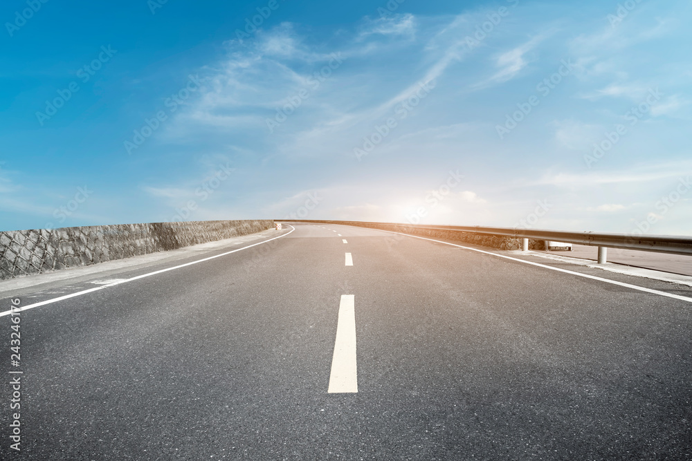 Fototapeta premium Air highway asphalt road and beautiful sky scenery