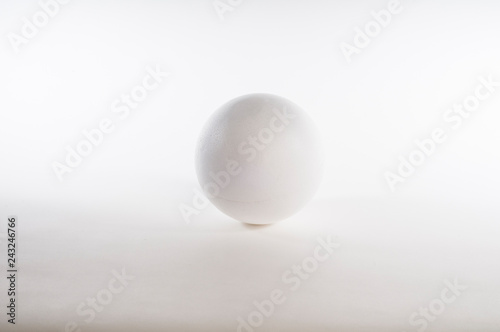 A white styrofoam ball