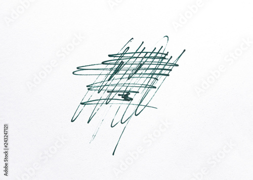 Fototapeta Naklejka Na Ścianę i Meble -  multiple linear pencil scratches on blank paper surface.