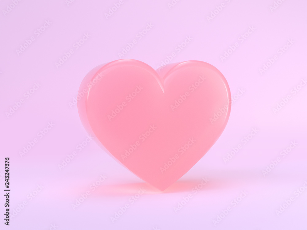 minimal scene pink heart shape 3d rendering valentine concept minimal scene pink heart shape 3d rendering valentine concept
