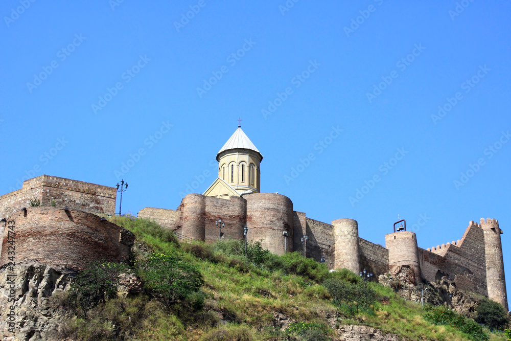 Cathedral in ancient fortress Narikala, Tbilisi, Georgia