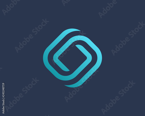 Abstract business logo icon design with letter O
