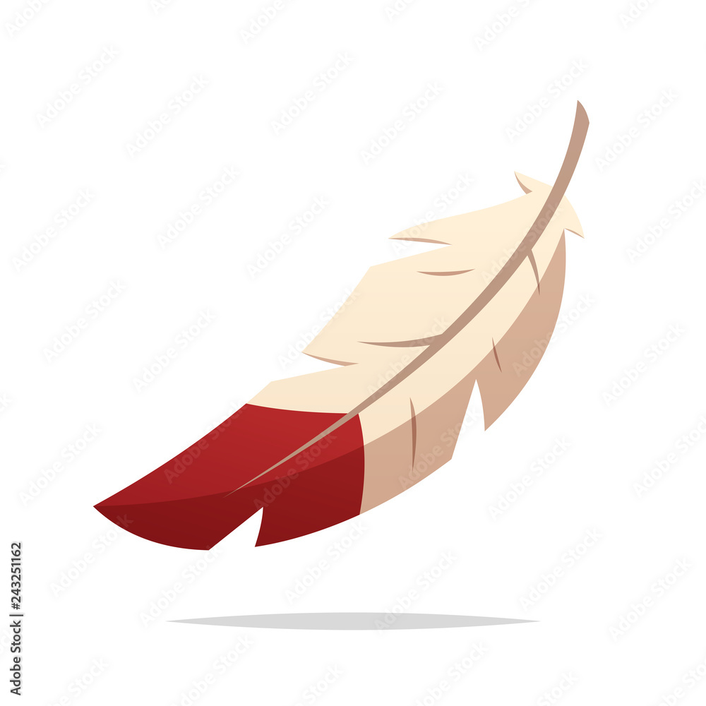 Native american eagle feather vector isolated Native american eagle feather vector isolated