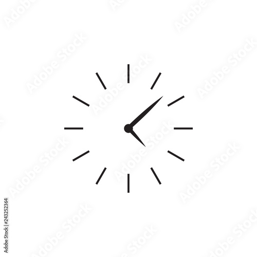 Clock time icon graphic design template vector
