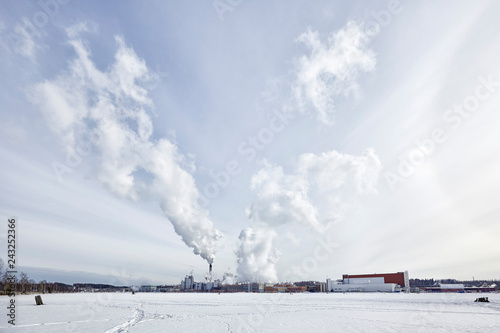 Stora Enso Imatran Paper Mill Finland saimaa lake winter