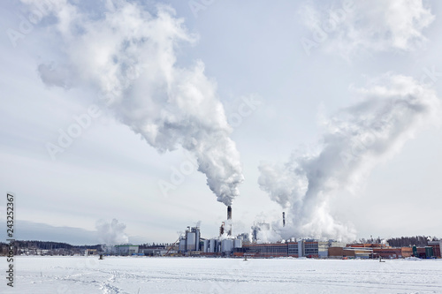 Stora Enso Imatran Paper Mill Finland saimaa lake winter
