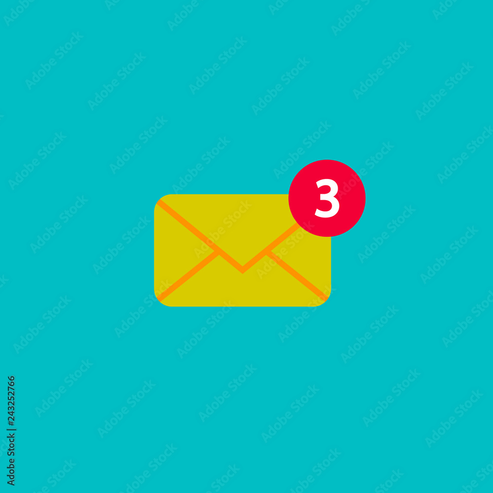 New incoming messages icon. Vector sign flat style EPS10 New incoming messages icon. Vector sign flat style EPS10
