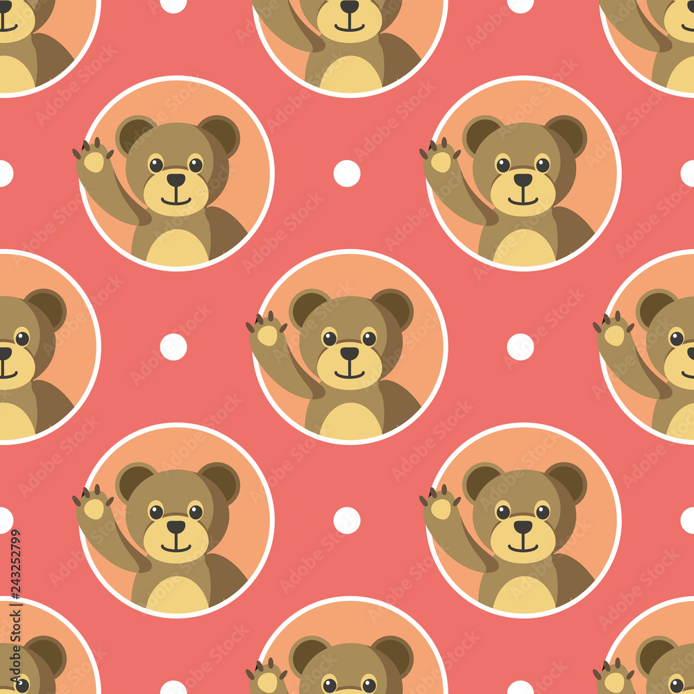 Little Bears Seamless Pattern