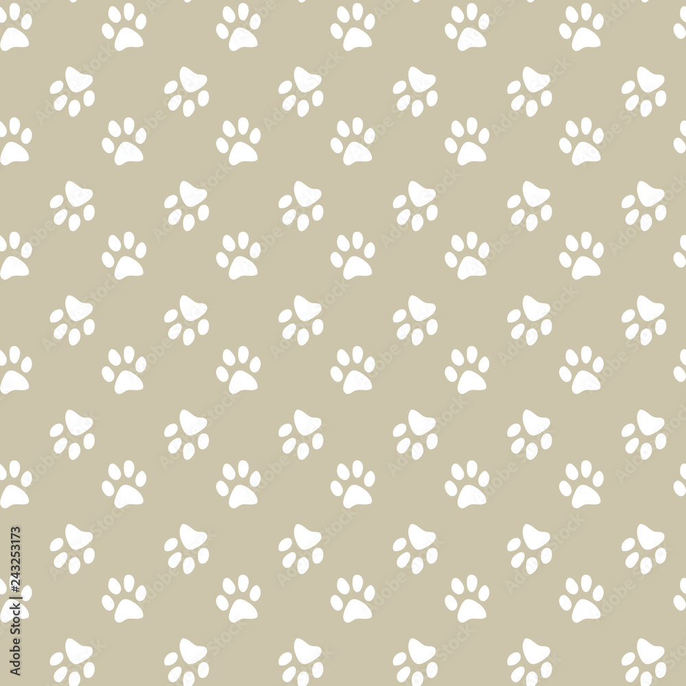 Vector seamless pattern with cat or dog,kitten or puppy footprints. Can be used for wallpaper,fabric, web page background, surface textures. Vector seamless pattern with cat or dog,kitten or puppy footprints. Can be used for wallpaper,fabric, web page background, surface textures.