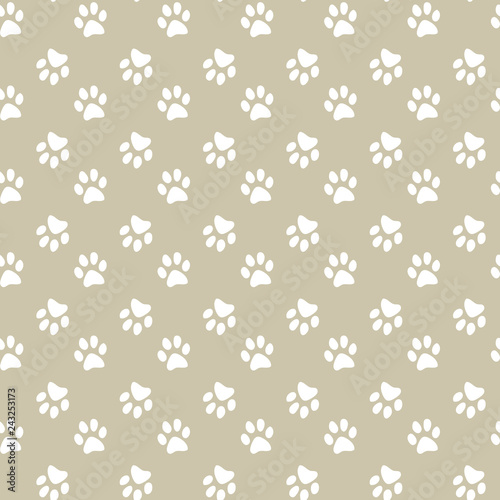 Vector seamless pattern with cat or dog,kitten or puppy footprints. Can be used for wallpaper,fabric, web page background, surface textures.