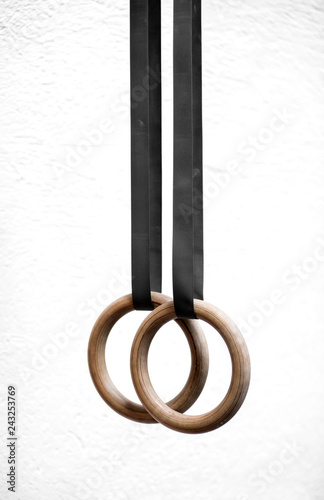 Pair of wooden sport rings