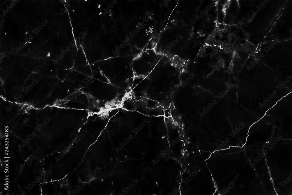 Obraz premium Black marble texture background with high resolution, top view of natural tiles stone in luxury and seamless glitter pattern.