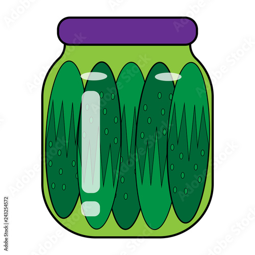 pickled cucumbers. vector illustration on white background