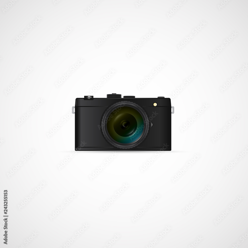 Vector realistic digital system camera. Vector realistic digital system camera.
