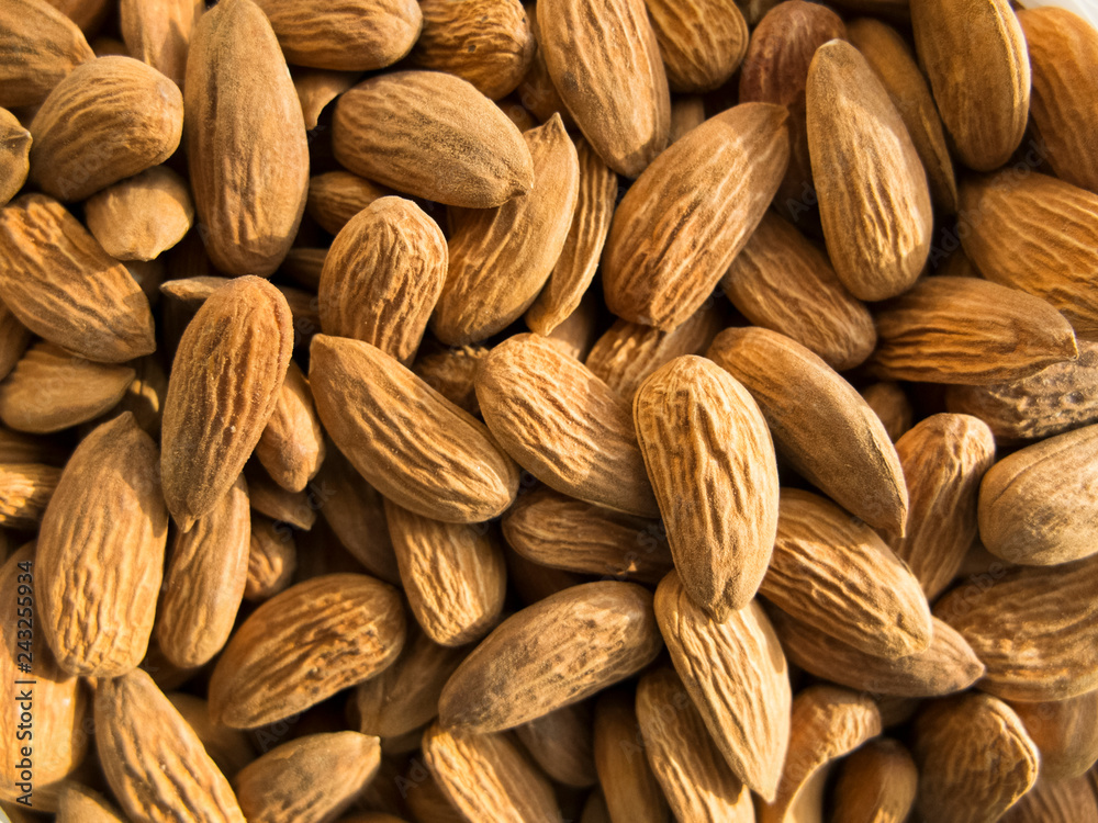 Fototapeta premium almond nuts closeup