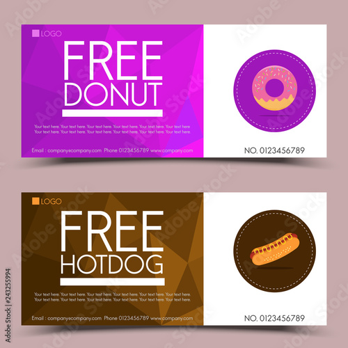 free donug and hotdog coupon