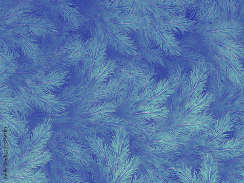 Blue green branches of a fur-tree, spruce or pine with copyspace. EPS 10
