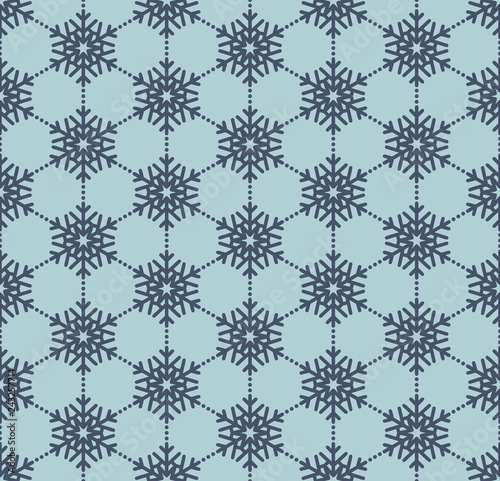 Snowflake blue seamless pattern. EPS 10