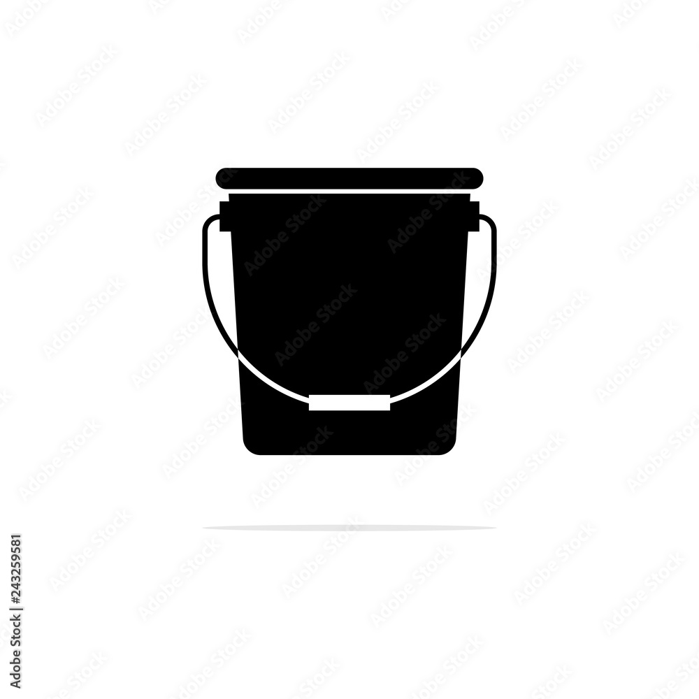 pail Icon. Vector concept illustration for design. pail Icon. Vector concept illustration for design.
