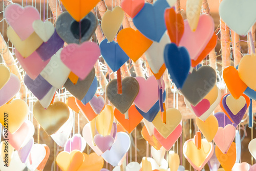 Wallpaper Mural Colorful of hearts made of candle pattern designs hanging from c Torontodigital.ca