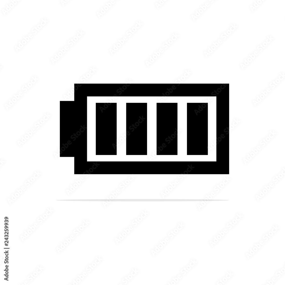 Full Battery charging Icon. Vector concept illustration for design. Full Battery charging Icon. Vector concept illustration for design.