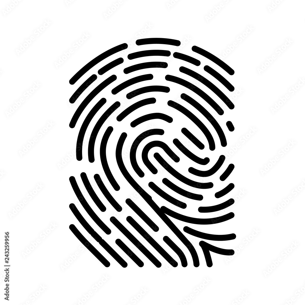 Fingerprint Scan Biometric concept Icon. Vector illustration. Fingerprint Scan Biometric concept Icon. Vector illustration.