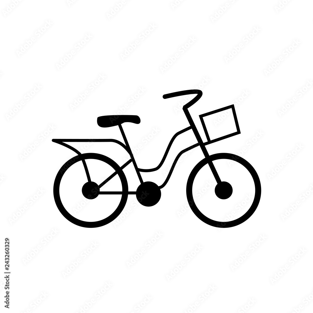 Bicycle vector icon on white background. Bicycle vector icon on white background.