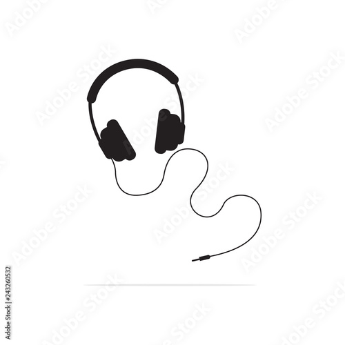 Earphone Icon. Vector concept illustration for design.