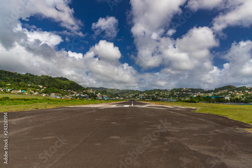 Caribbean Island runway