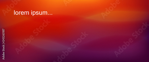 Background with vibrant gradient from orange to purple. Blurred fluid effect. Vector illustration