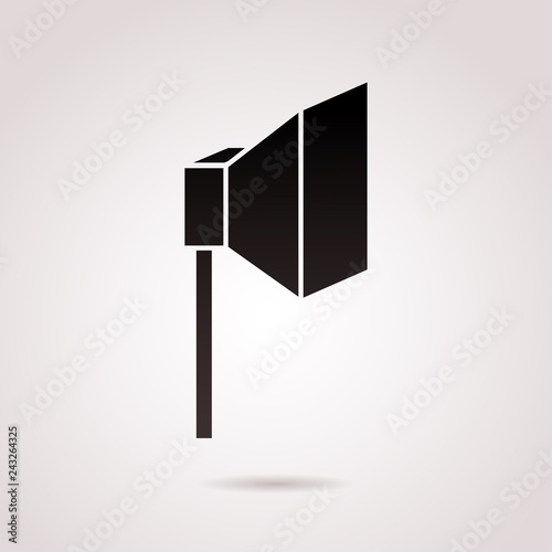 Softbox vector icon isolated on white background.