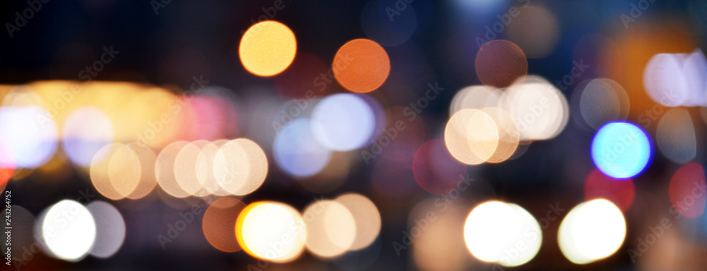 Obraz premium abstract bokeh lights on black background