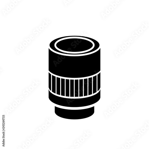 Camera lens vector icon. 