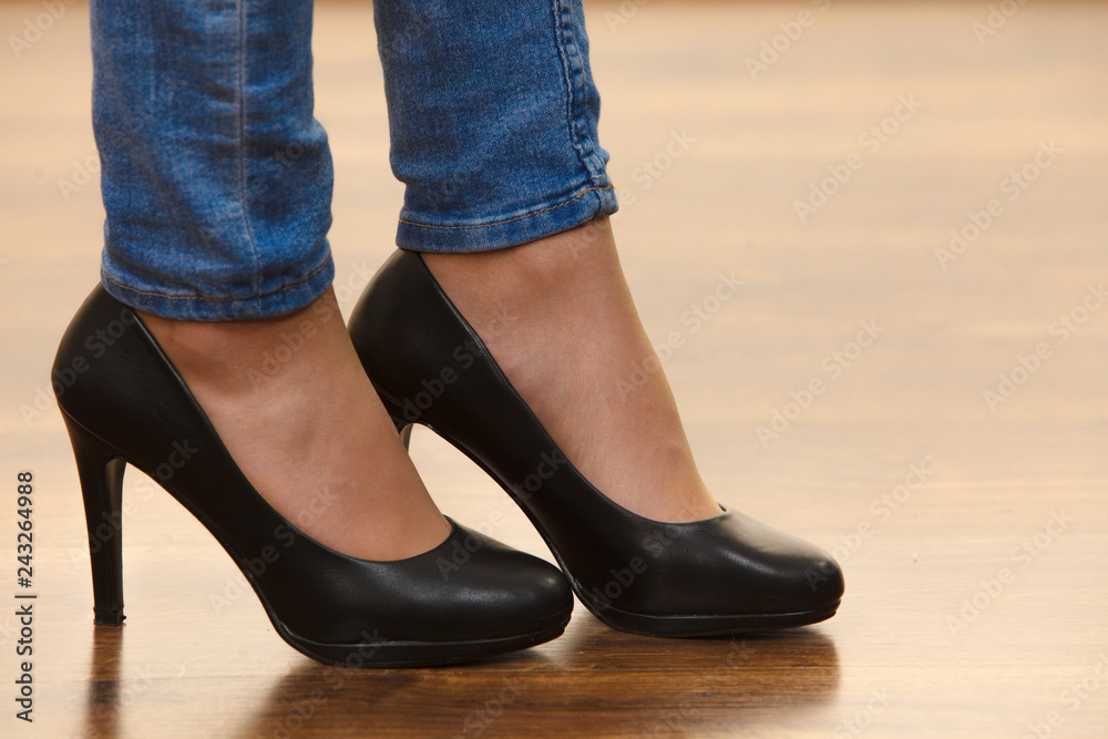 Unrecognizable woman wearing high heels Unrecognizable woman wearing high heels