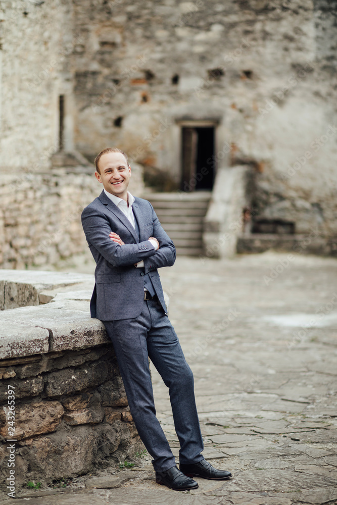 Wedding couple. Pretty bride and stylish groom.