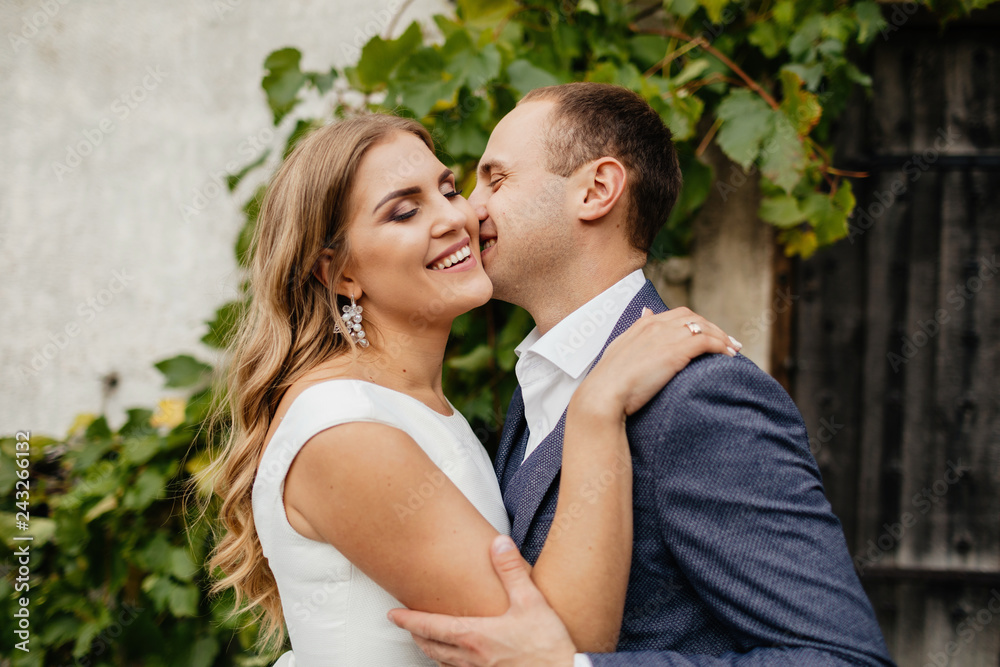 Wedding couple. Pretty bride and stylish groom. Wedding couple. Pretty bride and stylish groom.