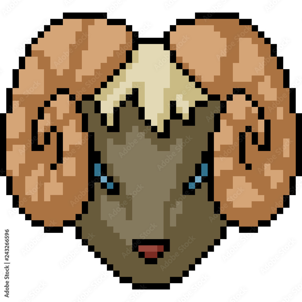 vector pixel art monster head vector pixel art monster head