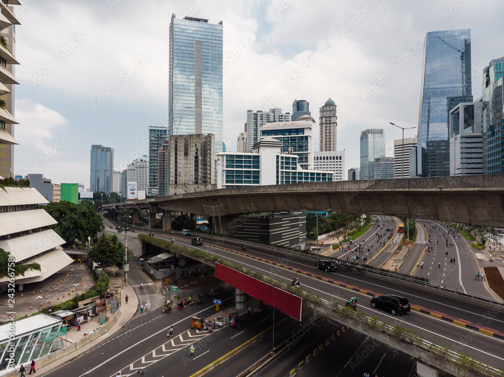 Aerial view of Jakarta business district